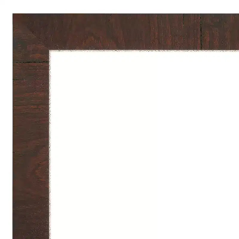 Espejo de pared de cuerpo entero, nogal marrón – Individual, rectangular, de montaje en pared