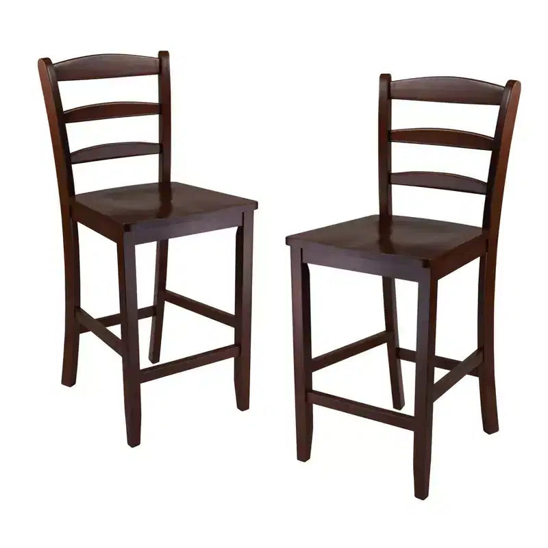 Juego de comedor de altura de mostrador de 3 piezas en color marrón para 4 personas