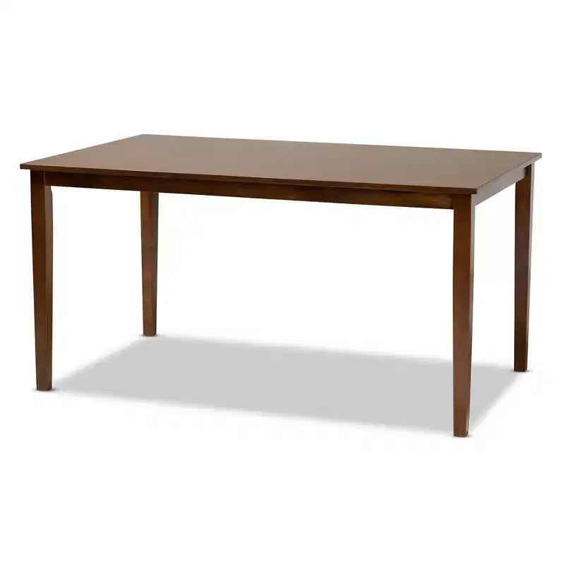 Juego de comedor rectangular de 7 piezas Nogal Marrón y Gris – Para 6 personas