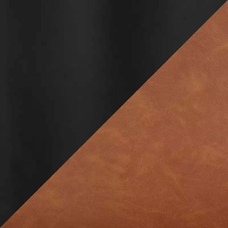 Sillón decorativo tapizado en piel sintética negra - 1 asiento