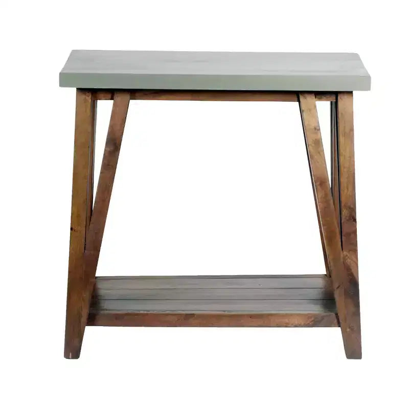 Escritorio Rectangular Marrón y Gris - 1 Persona