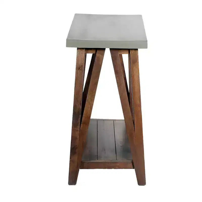 Escritorio Rectangular Marrón y Gris - 1 Persona