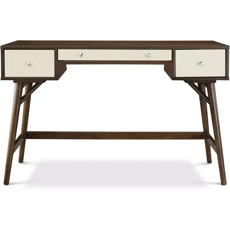 Sutton Writing Desk Brown - Adore Decor: Office Desk with Storage Drawers, Home Decorations