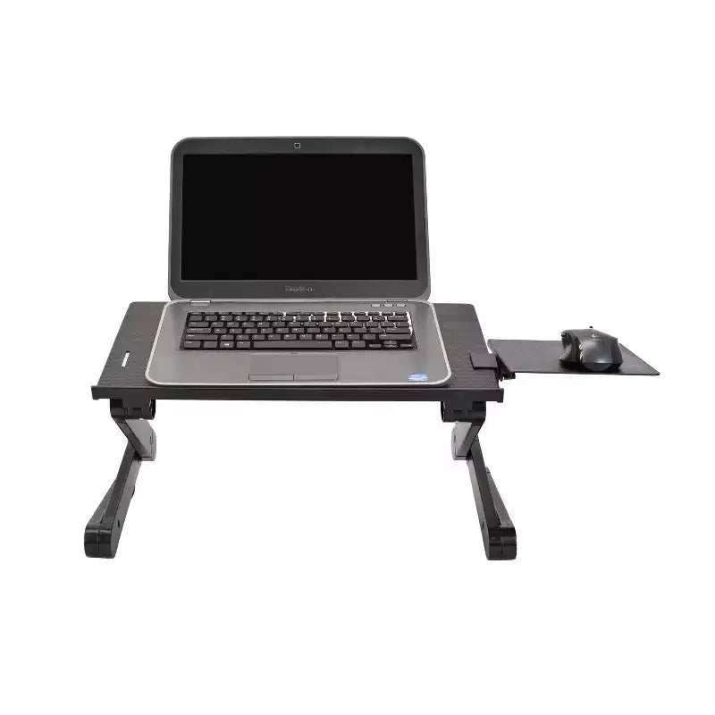 Soporte ajustable para computadora portátil de aluminio plateado – Usuario individual