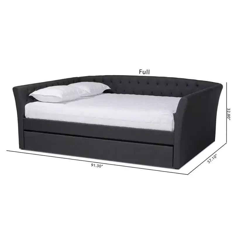 Cama Plataforma Matrimonial Tapizada Gris – 1 Persona