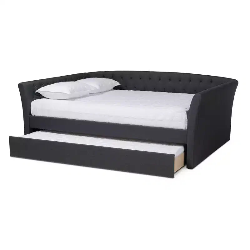 Cama Plataforma Matrimonial Tapizada Gris – 1 Persona