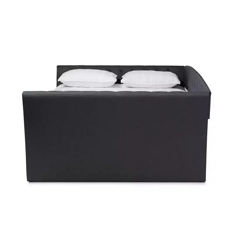 Cama Plataforma Matrimonial Tapizada Gris – 1 Persona