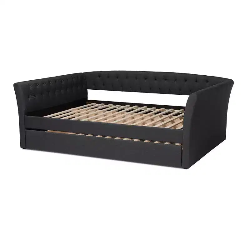 Cama Plataforma Matrimonial Tapizada Gris – 1 Persona