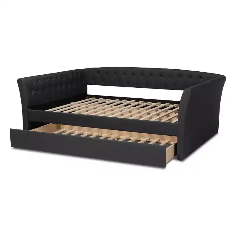 Cama Plataforma Matrimonial Tapizada Gris – 1 Persona