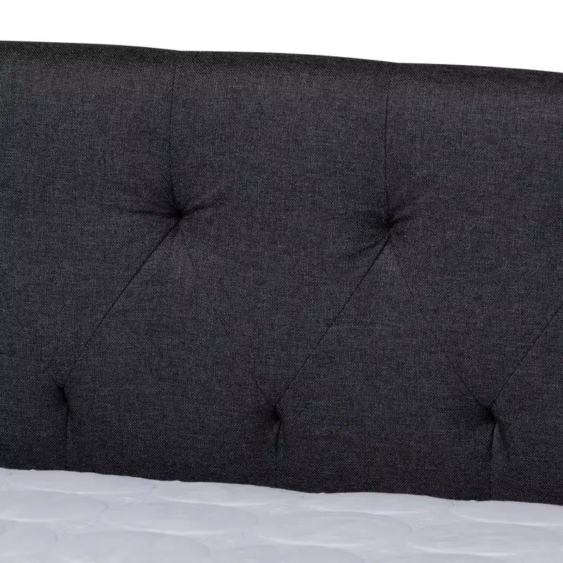Cama Plataforma Matrimonial Tapizada Gris – 1 Persona
