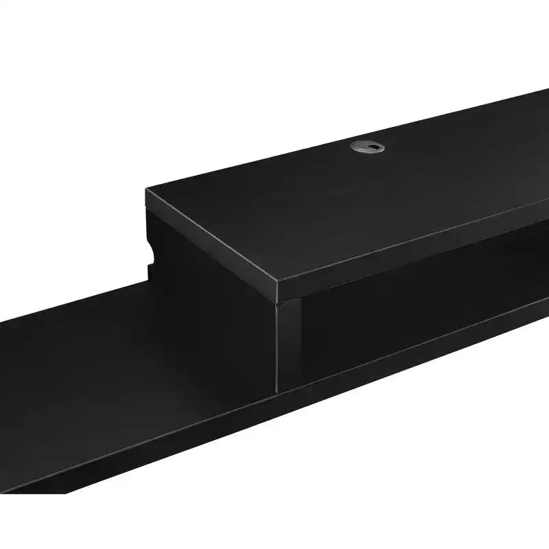 Estante de pared flotante blanco con almacenamiento dividido, 3 estantes, montaje para 1 persona