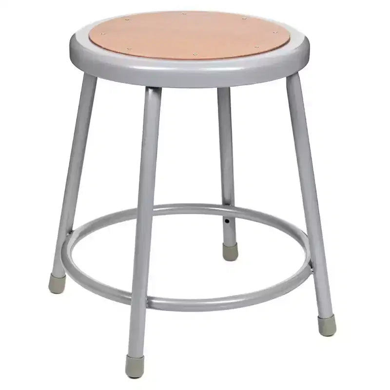 Juego de 2 taburetes de bar de acero resistentes grises - Hampden Furnishings
