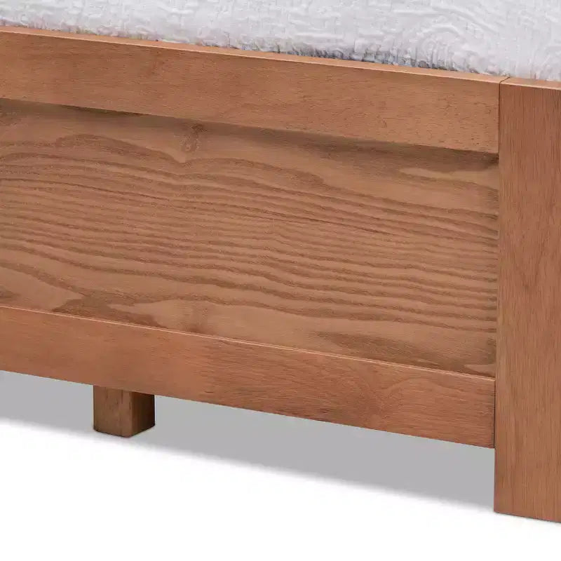 Estructura de cama de almacenamiento de 3 cajones de nogal – Individual / Queen / King