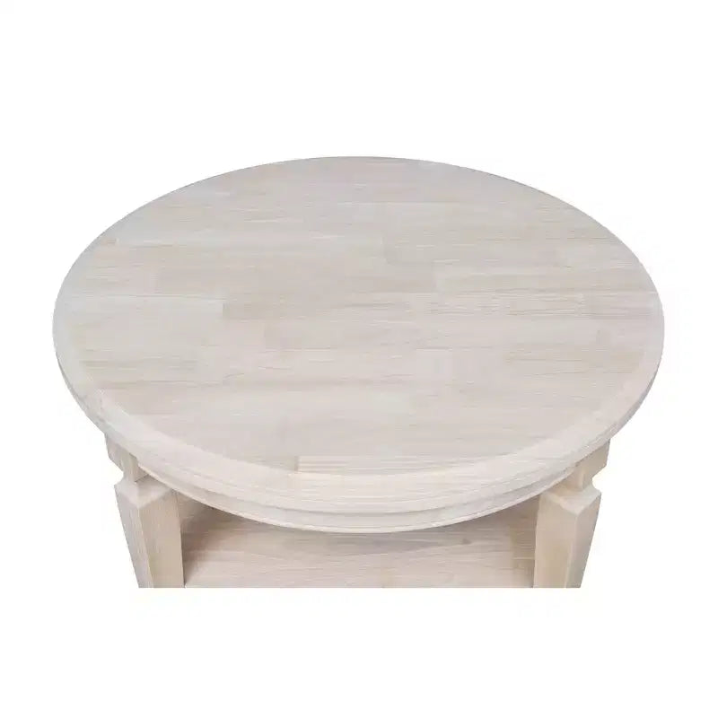 Mesa de centro redonda de madera natural/marrón/nogal americano