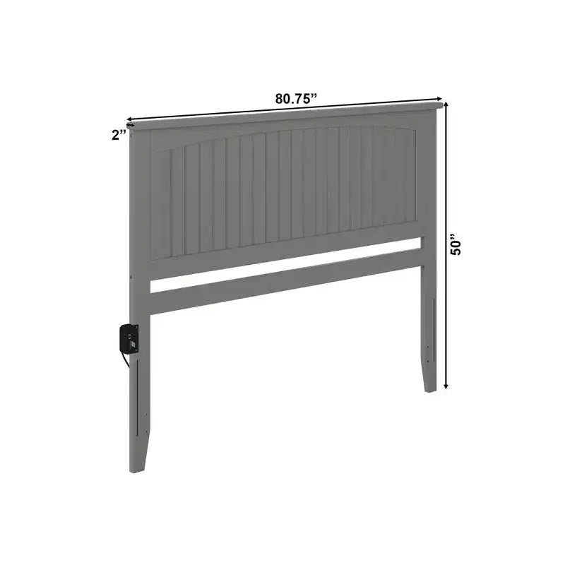 Cabecero King – Espresso / Blanco / Gris, Altura Ajustable, Compatible con Cama de 1-2 Personas