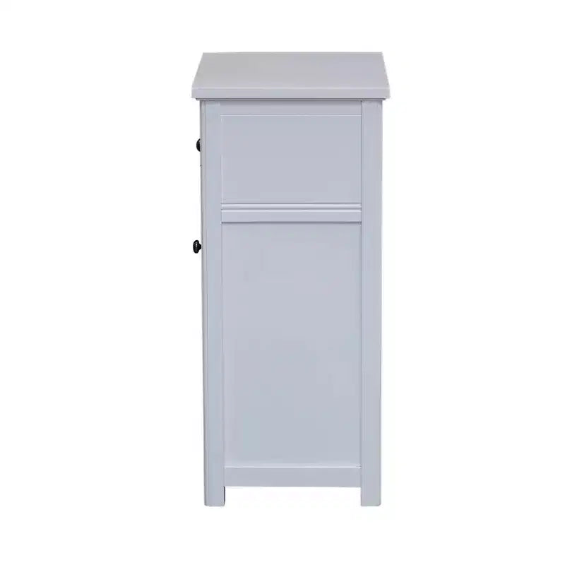 Armario de Almacenamiento de Baño de Piso Blanco – Puerta Única, Con/Sin Cajones