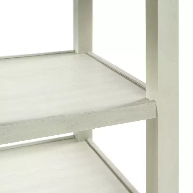 Mesa de comedor redonda a la altura de mostrador en crema/nogal – 4 asientos