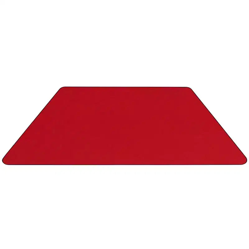 Mesa de actividad trapezoidal roja/amarilla - Altura ajustable, capacidad para 1–2 personas