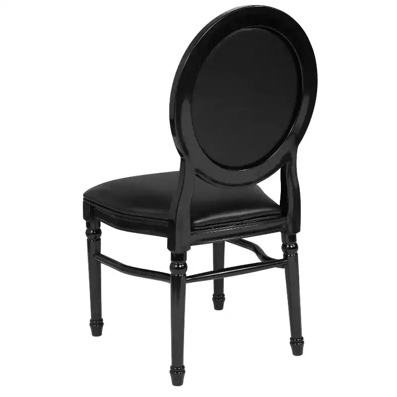 Silla de comedor auxiliar de vinilo con mechones, asiento individual, capacidad de 408 kg