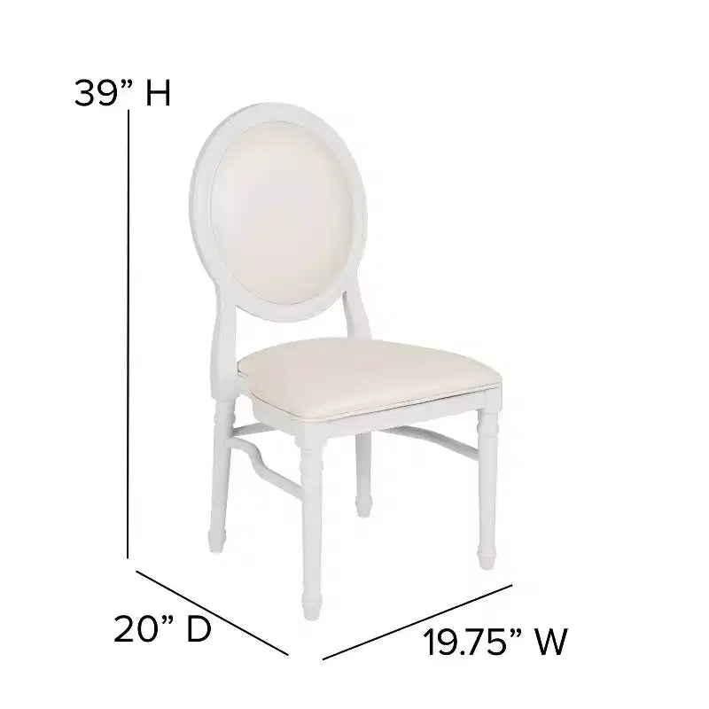 Silla de comedor auxiliar de vinilo con mechones, asiento individual, capacidad de 408 kg