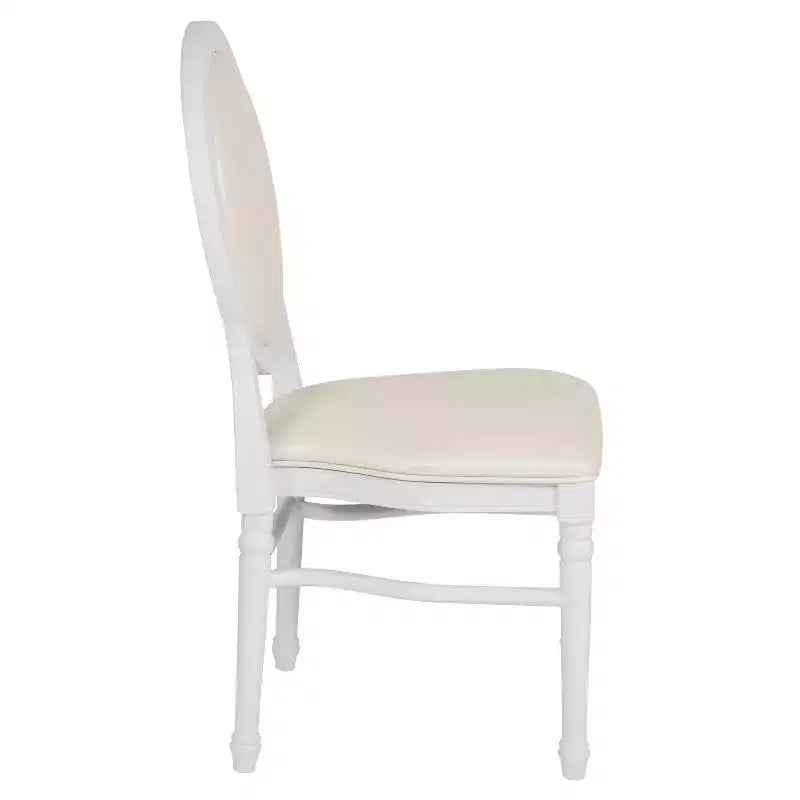 Silla de comedor auxiliar de vinilo con mechones, asiento individual, capacidad de 408 kg
