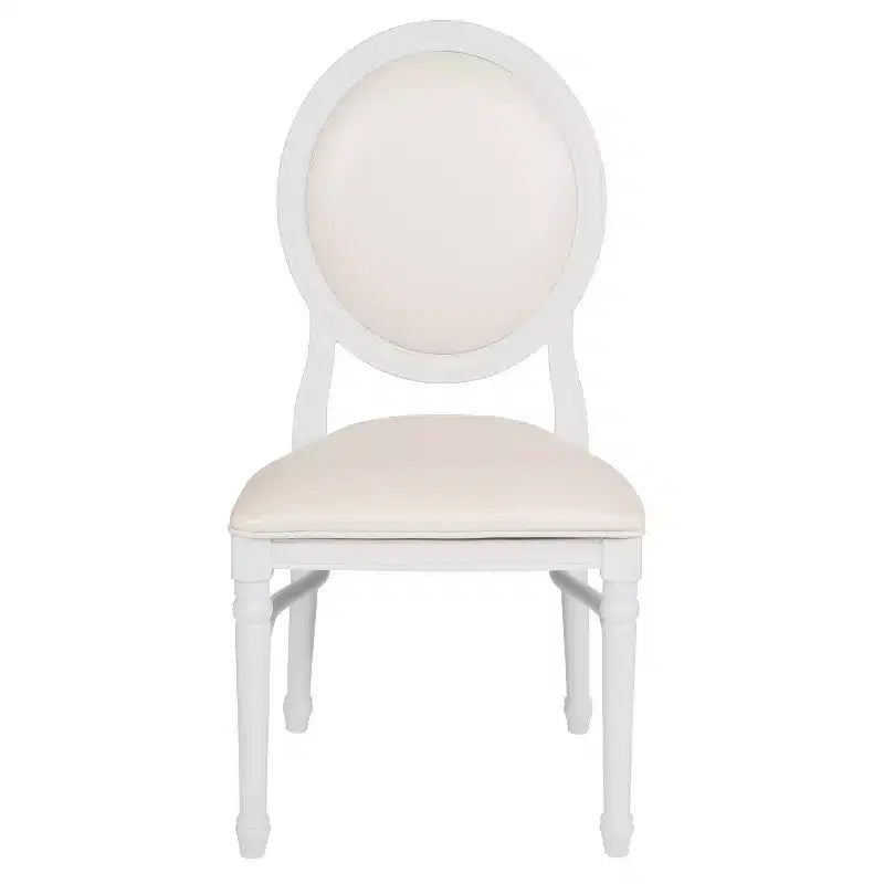 Silla de comedor auxiliar de vinilo con mechones, asiento individual, capacidad de 408 kg