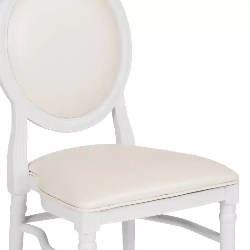 Silla de comedor auxiliar de vinilo con mechones, asiento individual, capacidad de 408 kg