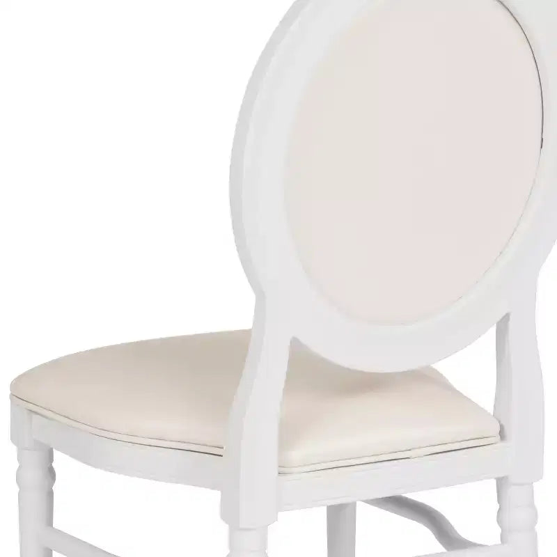 Silla de comedor auxiliar de vinilo con mechones, asiento individual, capacidad de 408 kg