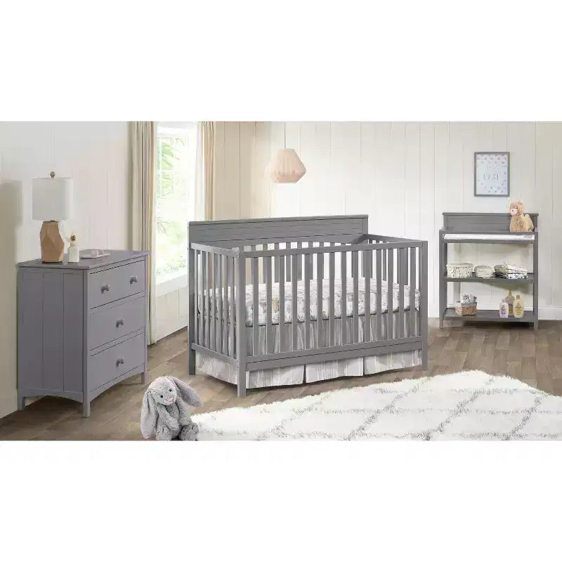 Cambiador gris/blanco con almohadilla — Para 1 niño