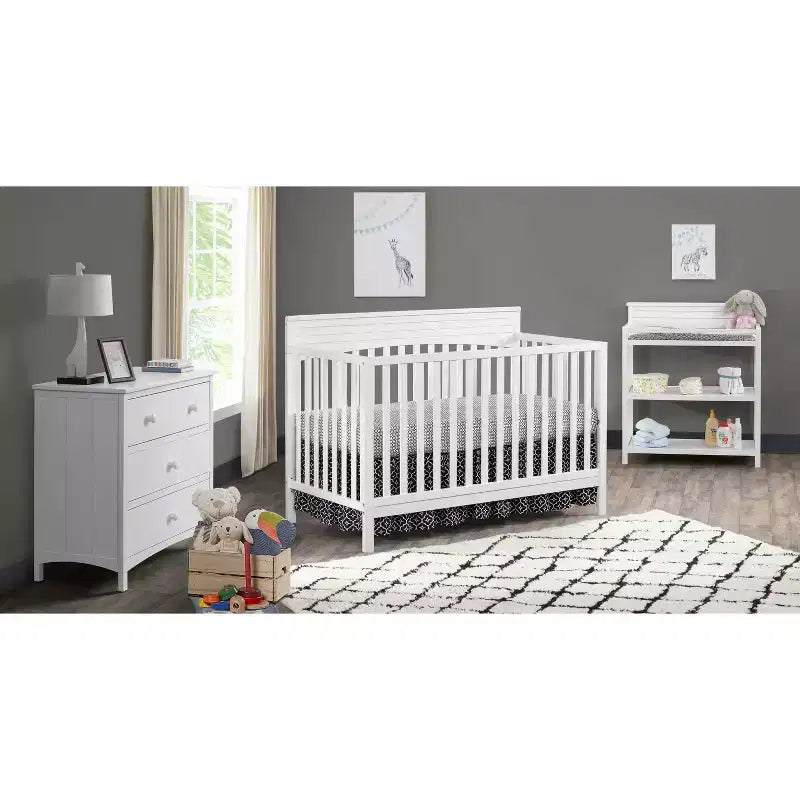 Cambiador gris/blanco con almohadilla — Para 1 niño