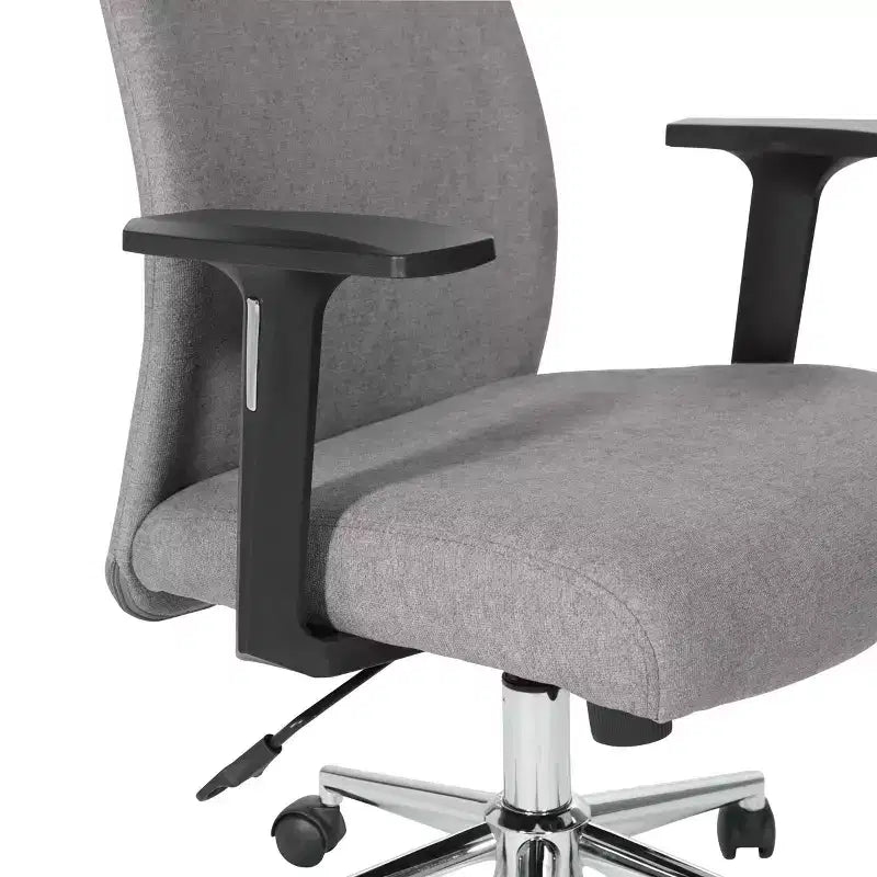 Silla de oficina giratoria de malla gris para 1 persona