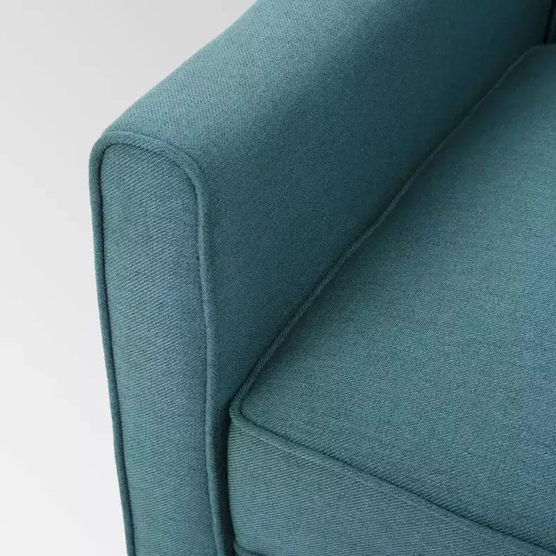 Sillón reclinable con respaldo, floral azul / verde azulado oscuro / humo / trigo, juego de 2