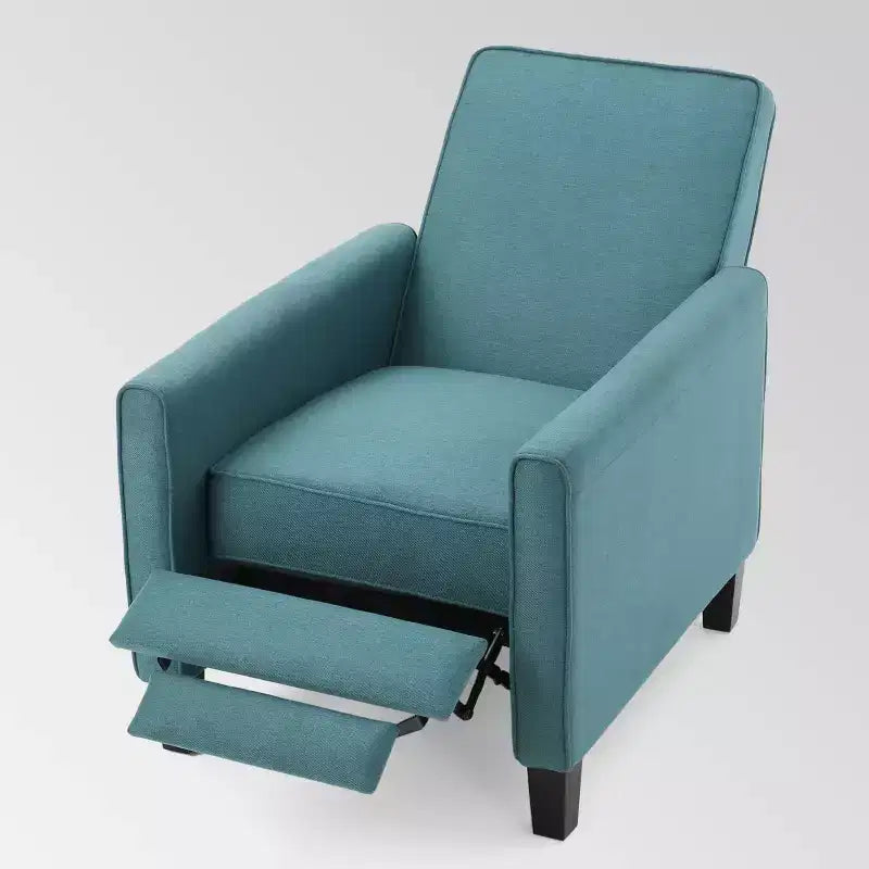 Sillón reclinable con respaldo, floral azul / verde azulado oscuro / humo / trigo, juego de 2