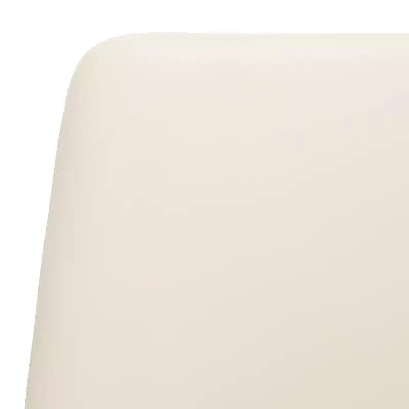Sillón Lateral de Cuero, Respaldo Curvo sin Brazos, Juego de 2 — Beige / Negro / Crema / Gris / Blanco
