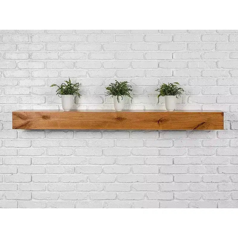 Repisa de madera flotante transparente/gris ahumado – 36 o 48 pulg., instalación para 1 persona