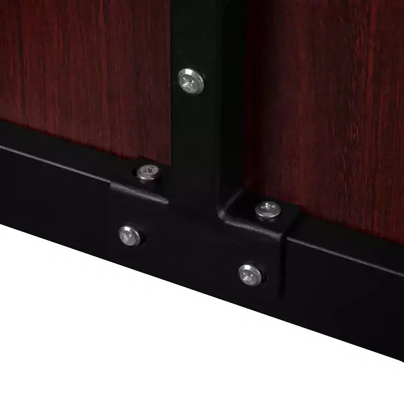 Escritorio para computadora de estilo industrial de 55", Caoba / Gris rústico, Una persona