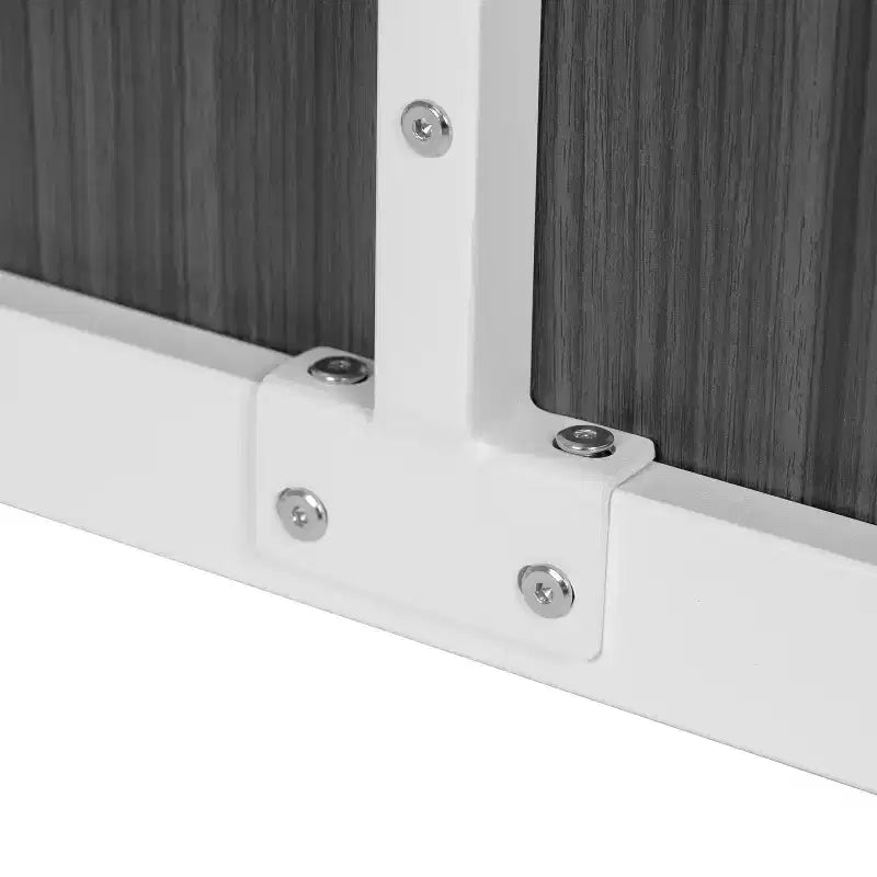 Escritorio para computadora de estilo industrial de 55", Caoba / Gris rústico, Una persona