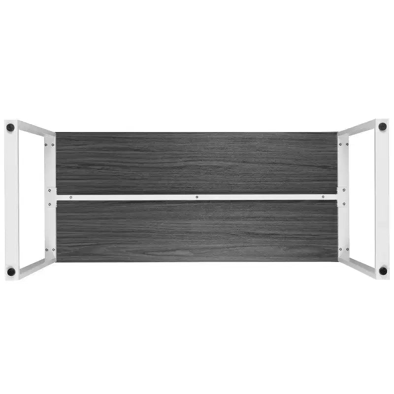Escritorio para computadora de estilo industrial de 55", Caoba / Gris rústico, Una persona