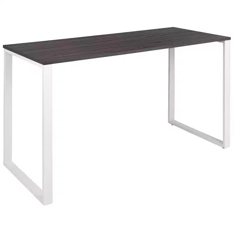Escritorio para computadora de estilo industrial de 55", Caoba / Gris rústico, Una persona